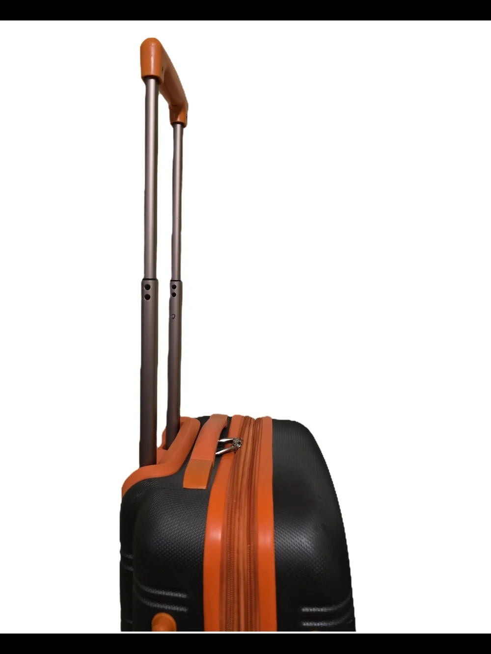 Black and Orange Carry-On Spinner Luggage